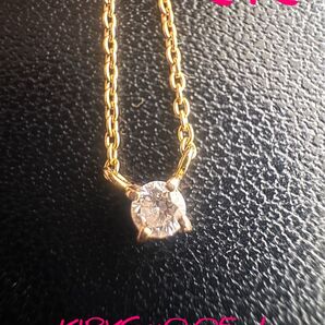 ete K18YG ダイヤモンドネックレス 0.05ct