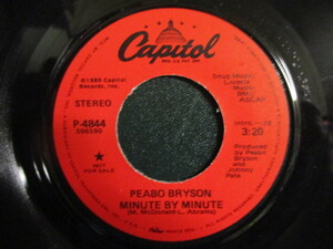 Peabo Bryson ： Minute By Minute 7'' / 45s ★ Soul ☆ シングル盤 / EP / 落札5点で送料無料