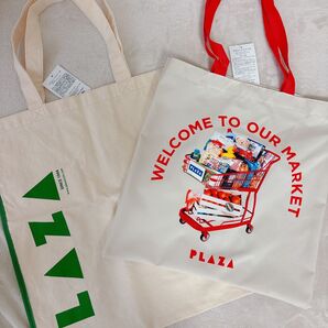 未使用 PLAZA プラザ トートバッグ 2枚セット エコバッグ