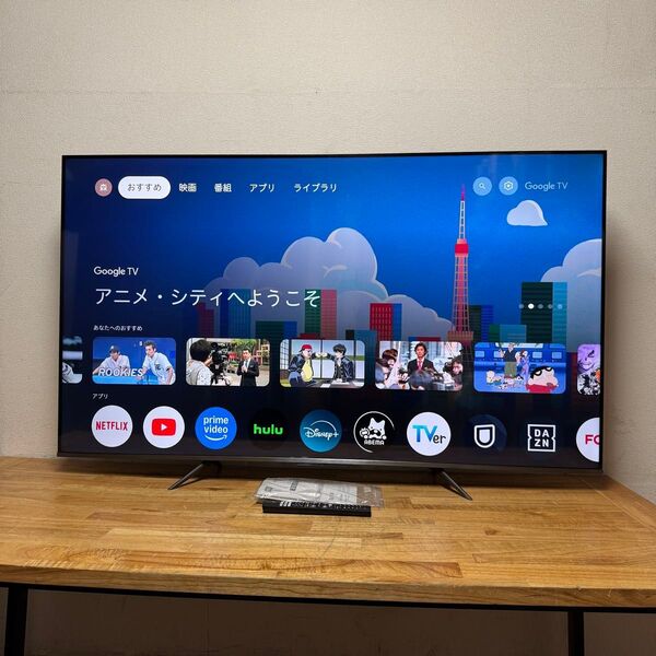 TCL 65インチ 4K液晶テレビ QLED 量子ドット GoogleTV スマートテレビ 65C636 動画アプリ 2022年製