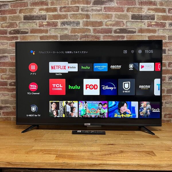 TCL 50インチ 4Kチューナー内蔵 液晶テレビ Android TV 50P618 スマートテレビ 動画アプリ○ 2023年製
