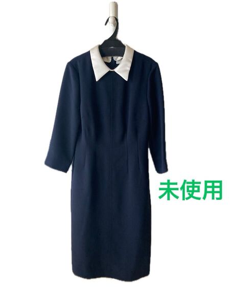未使用★CELFORD セルフォード 襟付き2wayワンピース 紺 ネイビー 38