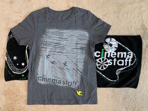 ★ バンドTシャツ cinema staff(シネマスタッフ) タオル付き サイズ XS グレー 美品 ツアーグッズ タオル付き★