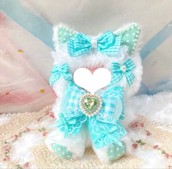 おすわり着ぐるみ 10〜14cm ねこ ハンドメイド ぬい服 ぬいぐるみ
