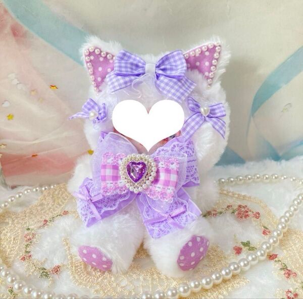 10〜14cm おすわり着ぐるみ ねこ ハンドメイド ぬい服 ぬいぐるみ