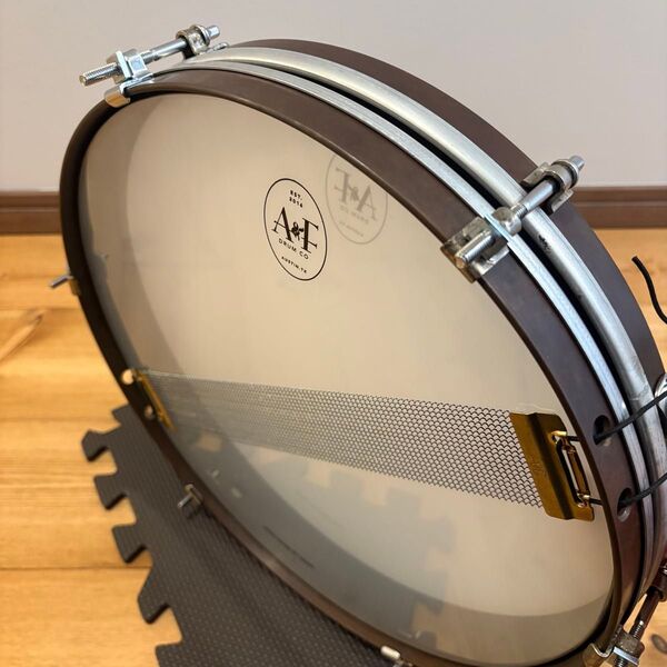 A&F DRUM CO. 14×1.5インチ PANCAKE RAW BRASS パンケーキ スネア ピッコロスネア