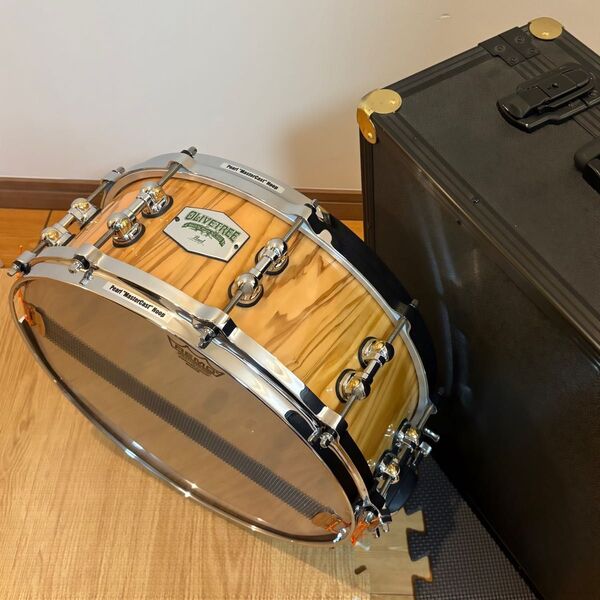 PEARL / OL1455S/C Olive Tree 14x5.5 Snare Drum 純正ハードケース付き