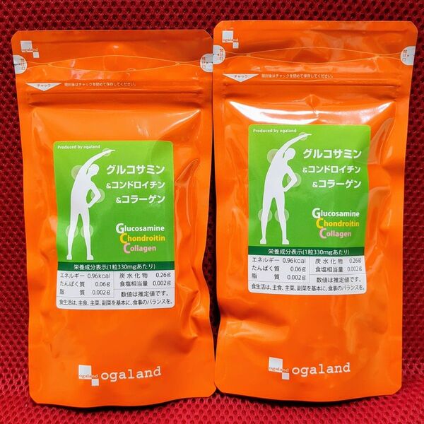 グルコサミン コンドロイチン コラーゲン サプリメント オーガランド 6か月分 膝痛 膝関節症 変形性膝関節症
