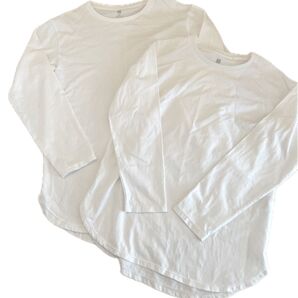 UNIQLO 長袖Tシャツ 2枚セット ホワイト 140150