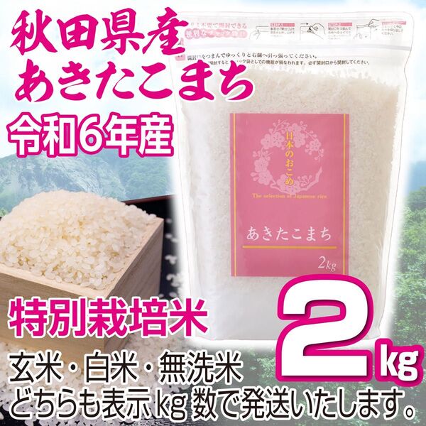 農家直送 秋田県産 令和6年 あきたこまち 2kg 特別栽培米 秋田小町