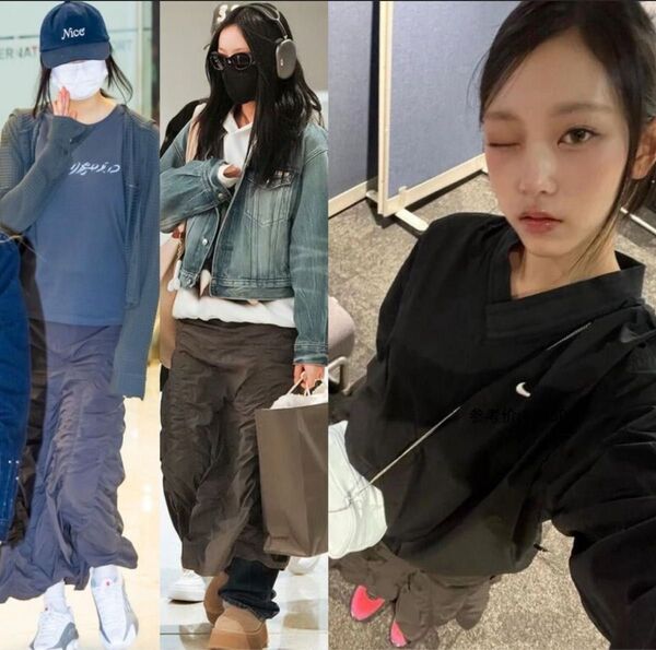 Coyseio WAVE MERMAID SKIRT GREY スカート ヘリン NewJeans 韓国