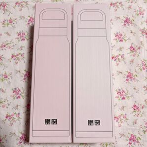新品 UNIQLO ユニクロ 炭酸対応 ステンレスボトル 2個 ピンク ノベルティ 水筒 0.45L 450ml 感謝祭 2025