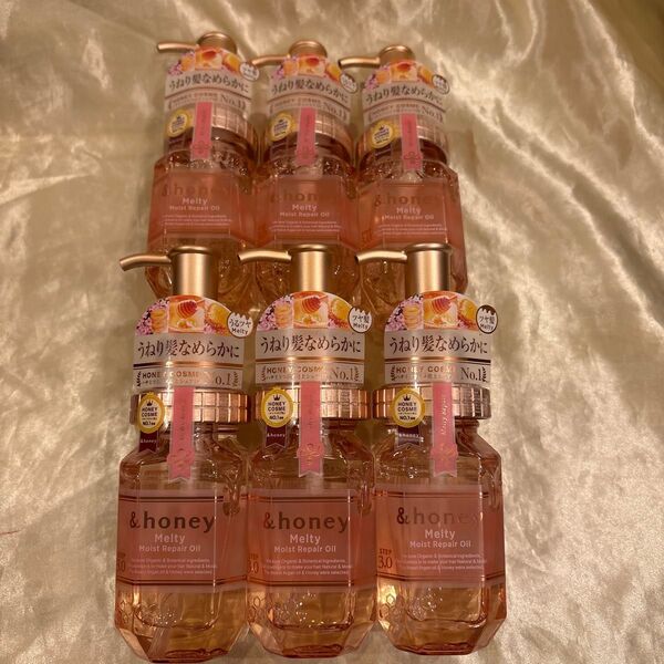 アンドハニー メルティモイストリペア ヘアオイル シャワーローズハニーの香り100ml×6個セット