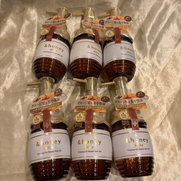 アンドハニー ミルキープレシャス ヘアオイル チェリースウィートハニーの香り105ml×6個セット