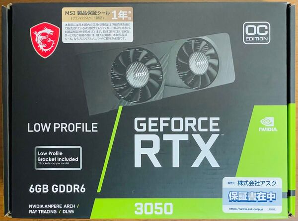 【新品未使用】MSI GeForce RTX 3050 LP 6G OC