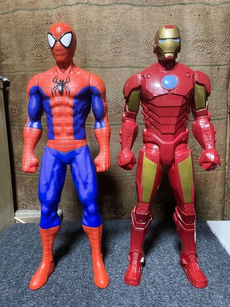 アイアンマン&スパイダーマン 50㎝ビッグフィギュア2体セット マーベル marvel