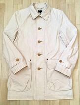 ！ 良品「Raw-tex United Arrows」ミドル丈 ワークジャケット ワークコート Cream SIZE:L 日本製_画像1