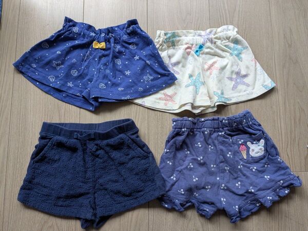 女の子 ショートパンツ 4枚セット 80サイズ 保育園