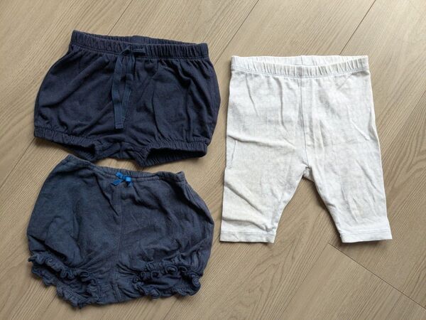 ベビー用 ショートパンツ レギンス ブルマ 3枚セット 70 夏