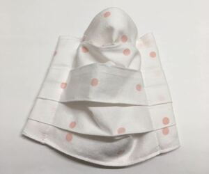  hand made * for adult inner mask * pleat & nose wire go in * weak largish size * type . prevention stitch go in * cotton 100% baby clothes made in Japan cloth polka dot pattern 