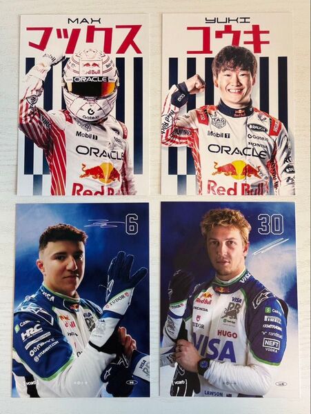 F1 日本GP レッドブル ポストカード 角田裕毅 マックス