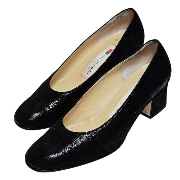 美品 GINZA KANEMATSU 【23.5】ハイヒール パンプス スエード