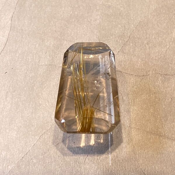 天然石ゴールドルチルクォーツ カット石26.02ct's