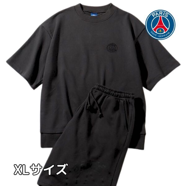 新品 パリサンジェルマンロゴ セットアップ PSG 墨黒 XL