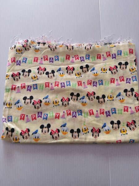 ディズニー ガーゼ 生地 ハギレ ハンドメイド ミッキー ミニー ドナルド プルート