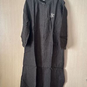新品★Samansa Mos2 home's リネンsh刺繍ワンピース シャツ ワンピース リネンワンピ リネンワンピース