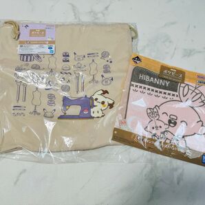 ポケモン ポケピース カバン 巾着 ハンドタオル 2点セット ミミッキュ トートバッグ E賞