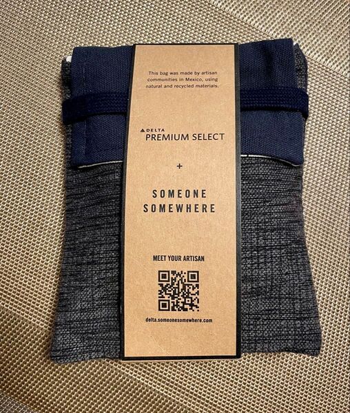 デルタ航空プレミアムセレクトトラベルアメニティキットMexican Artisanトイレタリーバッグ