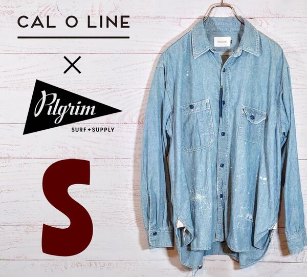 ☆【激レア!】 CAL O LINE × Pilgrim 【別注】 / シャンブレーシャツ / シャツ /【完売品】【美品】
