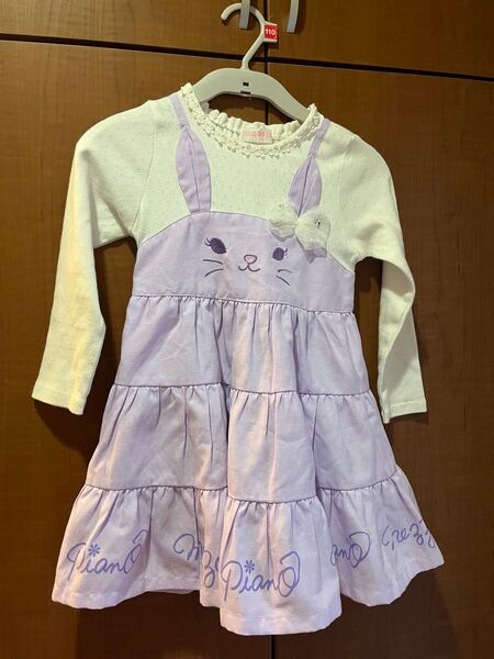メゾピアノ ワンピース 110 うさぎ 子供服 キッズ 女の子服 ガールズ ナルミヤクーラクール