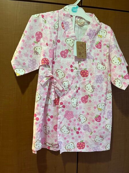 ハローキティ 120 甚平 キティちゃん サンリオ Sanrio ピンク キッズ 女の子 キティ