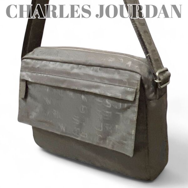 美品 CHARLES JOURDAN シャルルジョルダン ショルダーバッグ ナイロン グリーン