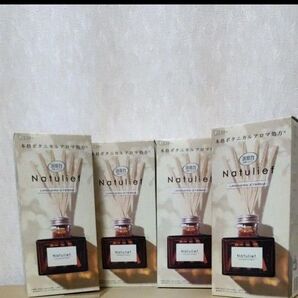 消臭力Natulief玄関・リビング用リードディフューザー本体レモングラス&バーベナ 80mL 4個セット
