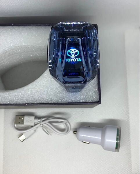 TOYOTA LED クリスタル シフトノブ 7色 グラデーション 汎用 USB充電 車 デコ