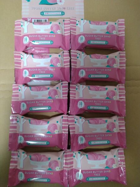 シュガーバターサンドの木 白桃ミルクショコラ 10個入×1箱セット 【期間限定】 お買得パック 銀のぶどうゆうパケットポスト発送
