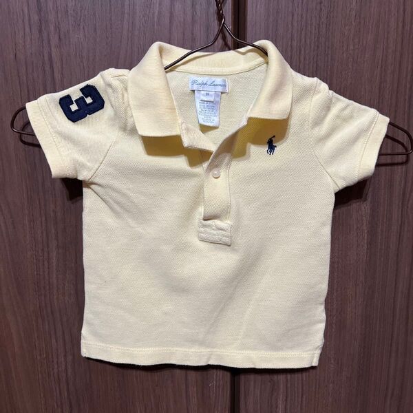 ラルフローレン 9M 70 薄い黄色 ポロシャツ アメリカ本土購入品