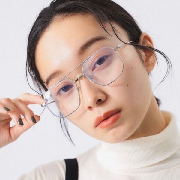 BEAMS BOY / ティアドロップ 眼鏡 シルバー
