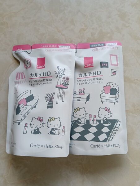 カルテHDモイスチュアローションエマルジョンキット(詰め替え)化粧水乳液セットハローキティ限定デザイン