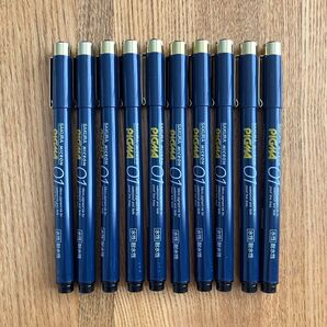 新品のサクラクレパス ピグマ01ブラックペン10本セット