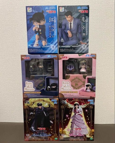 名探偵コナン コナン&毛利小五郎&工藤新一&毛利蘭 フィギュア6点