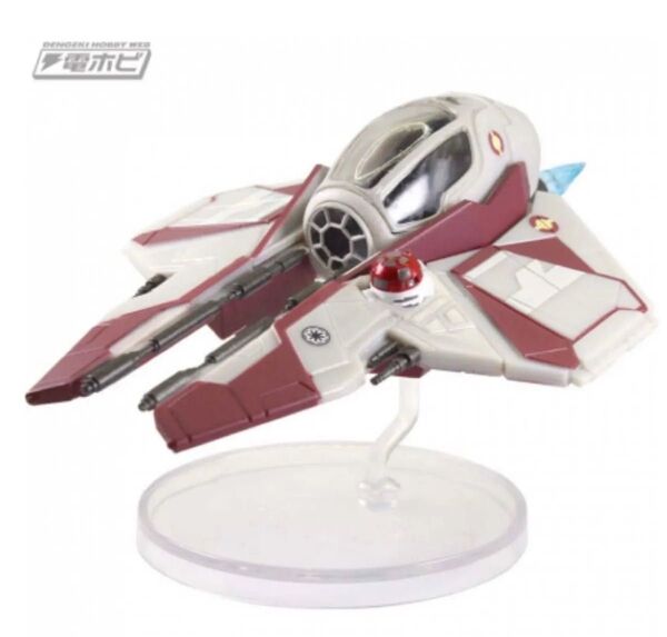 新品 ホビーガチャ スターウォーズ ジェダイインターセプター オビワン 赤 Sフォイル非展開 タカラトミー