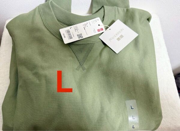 新品 ユニクロ JW ANDERSON ボクシースウェットシャツ グリーン L