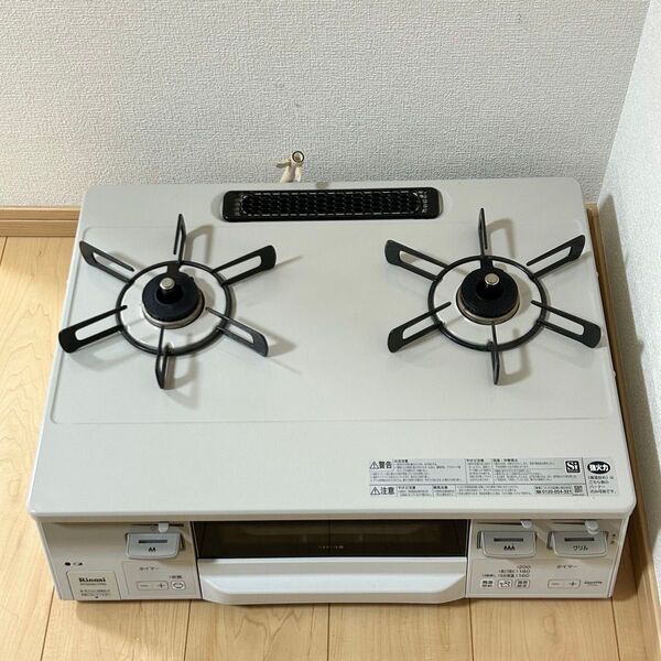 Rinnaiリンナイ グリル付 ガステーブル LAKUCIE fine 都市ガス ココット付き