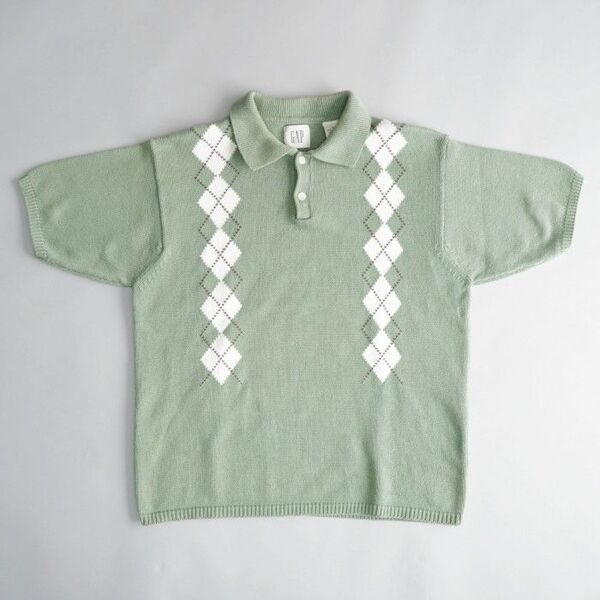 古着 90sビンテージ OLD GAP オールドギャップ 半袖 コットンニット ポロシャツ M
