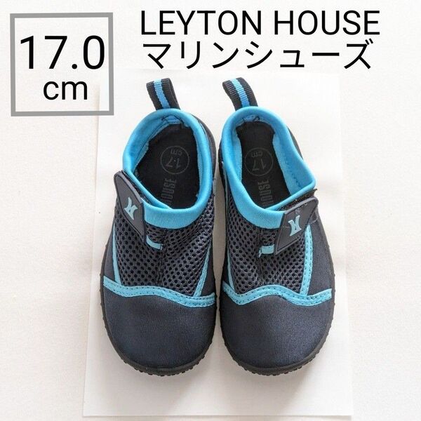 レイトンハウス LEYTON HOUSE キッズ マリンシューズ 17.0cm ネイビー ブルー 水陸両用 シューズ
