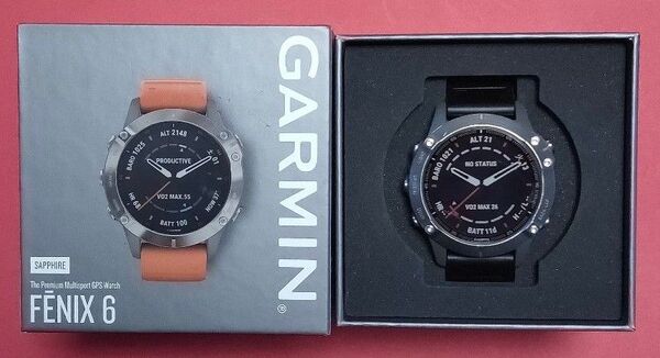 GARMIN ガーミン fenix 6 フェニックス6 Sapphire Ti Gray 010-02158-53